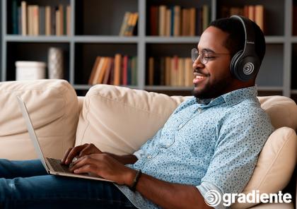 Imagem de Fone De Ouvido Headphone Bluetooth 5.3 Sem Fio Gh633bt Gradiente Dobrável Com Microfone Cor Preto