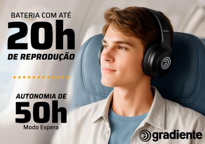 Imagem de Fone De Ouvido Headphone Bluetooth 5.3 Sem Fio Gh633bt Gradiente Dobrável Com Microfone Cor Preto