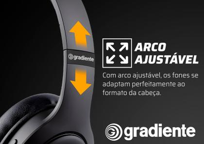 Imagem de Fone De Ouvido Headphone Bluetooth 5.3 Sem Fio Gh633bt Gradiente Dobrável Com Microfone Cor Preto