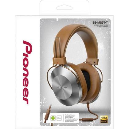 ヘッドホン Pioneer SE-MS5T-T BROWN Fone de Ouvido Headphone com Microfone Pioneer Se-MS5T-T - Marrom