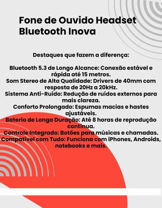 Imagem de Fone De Ouvido Headphone sem fio bluethoot 5.0 Overear Air resistente e confortavel com ajuste