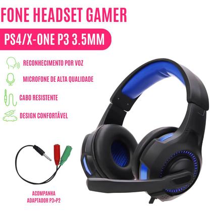 Imagem de Fone de Ouvido Headset Gamer C/ Fio Microfone Baixa Latência Profissional Resistente Confortável Pc Console Jogos Streamer