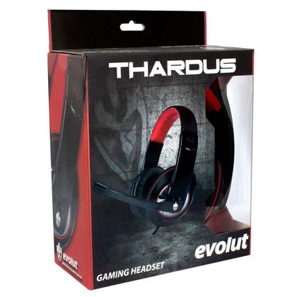 Imagem de Fone De Ouvido Headset Gamer Evolut EG-302RD Thardus Preto/Vermelho