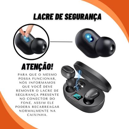 Imagem de Fone De Ouvido In-ear Sem Fio Es6 Preto Bluetooth Lacrado