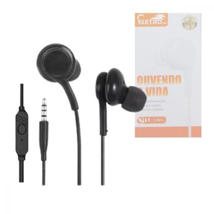 Imagem de Fone de Ouvido Intra Auricular Com Fio e Microfone Extra Bass P2 Eletromex EL-1405