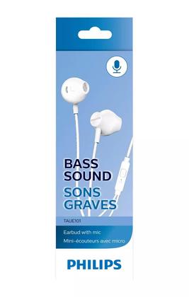Imagem de Fone de ouvido intra com microfone philips taue101 branco