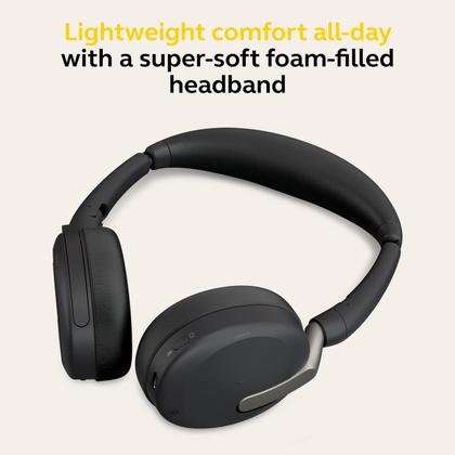 ヘッドホン Jabra Evolve2 65 Flex - USB-C UC Stereo Fone de Ouvido Jabra Evolve2 65 Flex - Sem Fio, Bluetooth, Estéreo