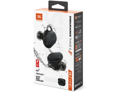 Imagem de Fone de Ouvido JBL Endurance Race 2, Bluetooth, Cancelamento de ruído, Resistente á Água e Poeira, Preto