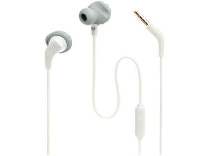 Imagem de Fone de Ouvido JBL Endurance Run 2 Branco Esportivo para Corrida À Prova Suor Chuva JBLENDURRUN2WHT