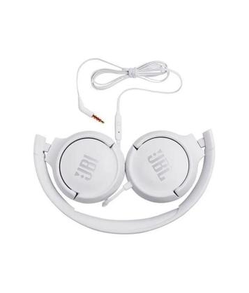 Imagem de Fone De Ouvido Jbl On-ear Tune 500 C/ Fio Branco T500 White