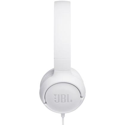 Imagem de Fone de Ouvido JBL Tune 500 Branco Pure Bass Com Microfone Controle para Música Chamadas JBLT500WHT