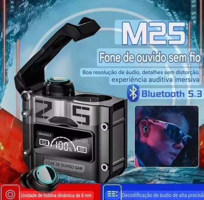 Imagem de Fone De Ouvido M25 Gamer Microfone Hd Alto Tws Bluetooth 5.3