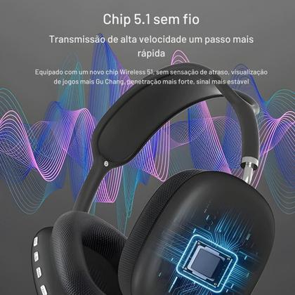 Imagem de Fone de Ouvido P9 Bluetooth Sem Fio Over Ear com Microfone e Som Imersivo