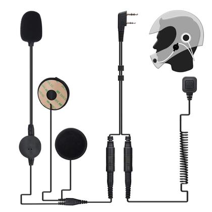 Imagem de Fone De Ouvido Para Capacete De Motocicleta, 2 Pinos, Rádio Bidirecional, Com Microfone Para Baofeng