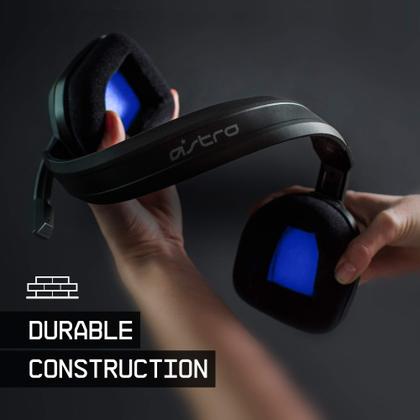 Imagem de Fone de ouvido para jogos ASTRO Gaming A10 com fio leve preto/azul