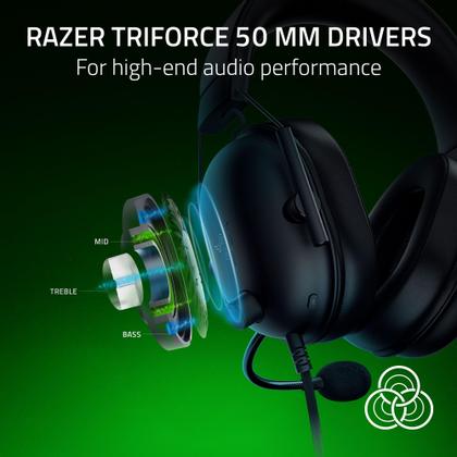Imagem de Fone de ouvido para jogos Razer BlackShark V2 X Xbox com drivers de 50 mm