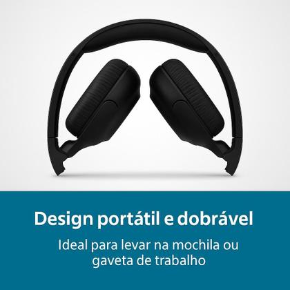 Imagem de Fone de Ouvido Philips Bluetooth TAH2209BK com Bateria 25h Microfone Graves Potentes Modo Gamer Dobravel e Leve Preto Id