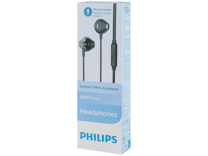 Imagem de Fone de Ouvido Philips Série 1000 TAUE101BK/00 Intra-auricular com Microfone Preto