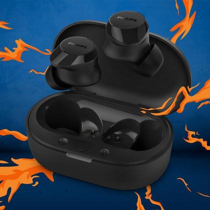 Imagem de Fone de Ouvido Philips TAT1209BK TWS Preto Bluetooth Buds Academia Earbuds Fone Sem Fio Cancelamento de Ruído