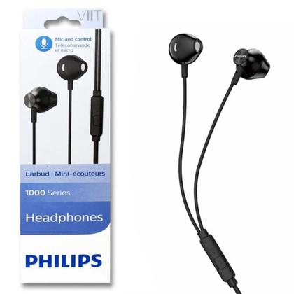 Imagem de Fone de Ouvido Philips TAUE101BK/00 Intra-Auricular P2 Com Microfone - Preto