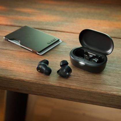 Imagem de Fone de Ouvido Preto Bluetooth Academia Buds Philips TAT1209 TWS Earbuds Fone Sem Fio Cancelamento de Ruído
