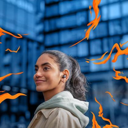 Imagem de Fone de Ouvido Preto Bluetooth Academia Buds Philips TAT1209 TWS Earbuds Fone Sem Fio Cancelamento de Ruído