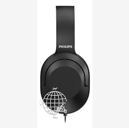 Imagem de Fone De Ouvido Preto Philips TAH2005 Adaptador P10 confortável com microfone preto.