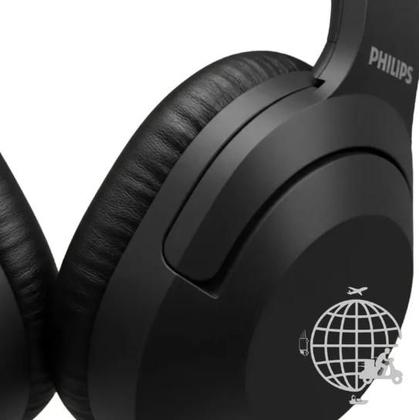 Imagem de Fone De Ouvido Preto Philips TAH2005 Adaptador P10 confortável com microfone preto.