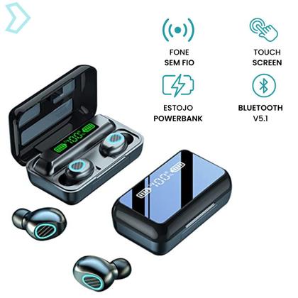 Imagem de Fone De Ouvido Sem Fio Bluetooth 5.0 Esportivo Tws In-ear Estéreo Compatível Com Android Ios