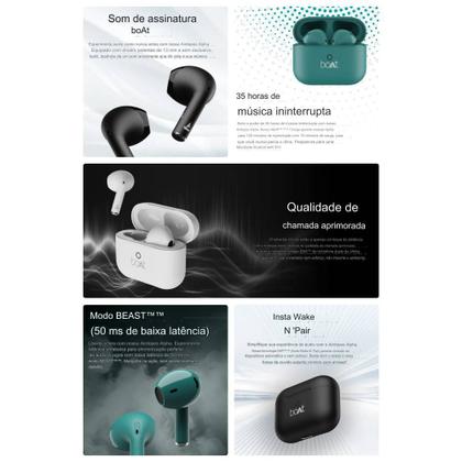 Imagem de Fone de Ouvido Sem Fio Bluetooth Airdopes Alpha boAt