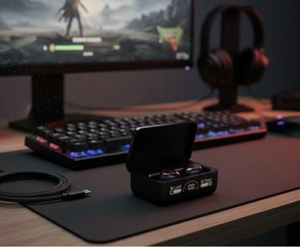 Imagem de Fone De Ouvido Sem Fio Bluetooth F9-5 Touch Display Led