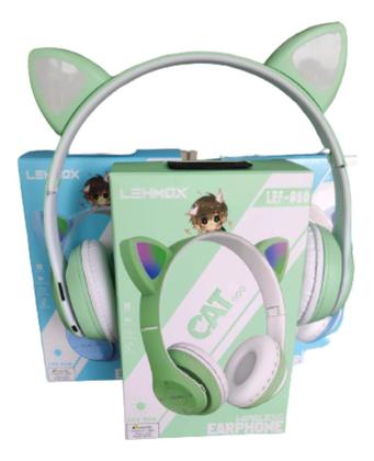 Imagem de Fone De Ouvido Sem Fio Bluetooth Orelha Gatinho Infantil LED