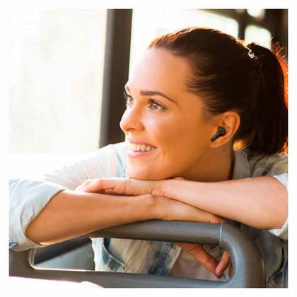 Imagem de Fone de Ouvido Sem Fio Bluetooth Philips TWS Intra-auricular Preto com Microfone, IPX4