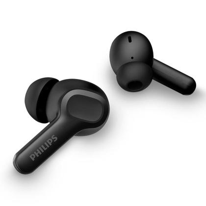 Imagem de Fone de Ouvido Sem Fio Bluetooth Philips TWS Intra-auricular Preto com Microfone, IPX4