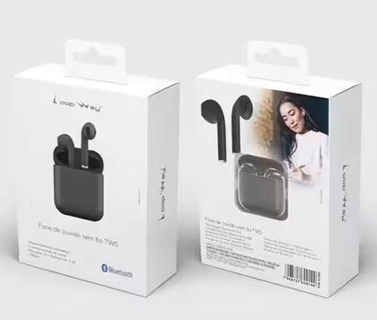 Imagem de Fone de Ouvido Sem Fio Bluetooth TWS Branco com Estojo de Recarga, TWS20, Loop Way CX 1 UN