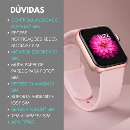 Imagem de Fone de Ouvido Sem Fio Bluetooth TWS com Controle Touch Smartwatch Y8 Conectividade e Estilo em Um Só Pacote
