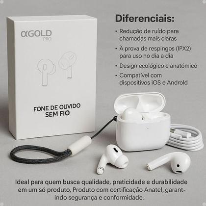 Imagem de Fone De Ouvido Sem Fio Bluetooth Tws Inear Agold Tecnologia Bluetooth 5.4 para conexão rápida e estável com estojo de carregamento