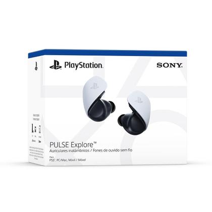 Imagem de Fone de Ouvido Sem Fio Gamer Sony Pulse Explore, Bluetooth, Cancelamento de Ruído, PC, PS5 e Dispositivo Móvel Branco - CFI-ZWE1L
