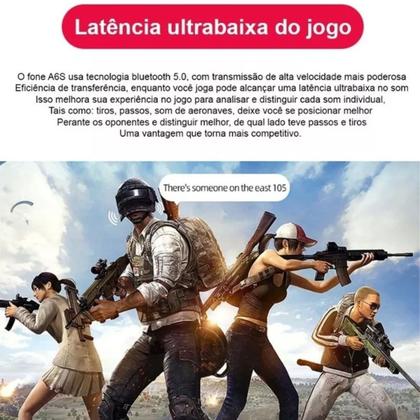 Imagem de Fone De Ouvido Sem Fio Original A Via Bluetooth A6S Pro Preto Pequeno Originais Fones