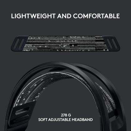 Imagem de Fone de ouvido sem fio para jogos Logitech G733 Lightspeed Black
