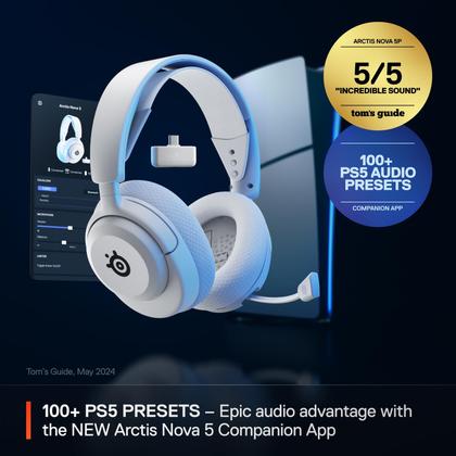 Imagem de Fone de ouvido sem fio para jogos SteelSeries Arctis Nova 5P White