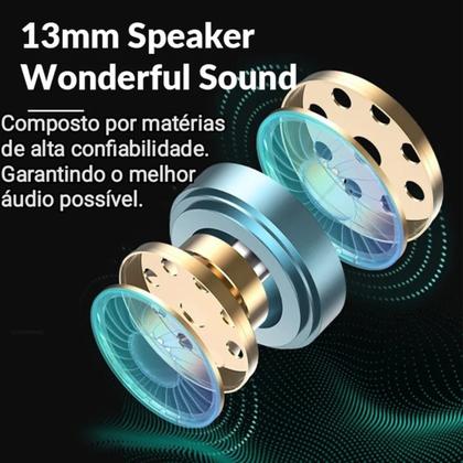 Imagem de Fone De Ouvido Sem Fio Tws Bluetooth V5.3 Pro Branco Universal Android e iOS