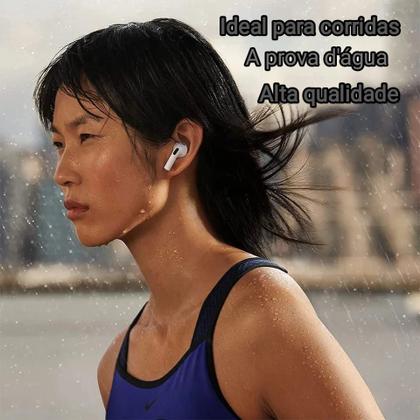 Imagem de Fone De Ouvido Sem Fio Tws Bluetooth V5.3 Pro Branco Universal Android e iOS