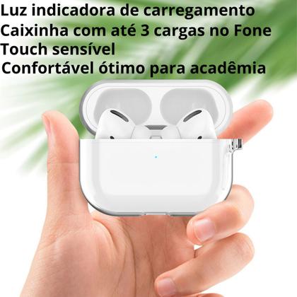 Imagem de Fone De Ouvido Sem Fio Tws Bluetooth V5.3 Pro Branco Universal Android e iOS