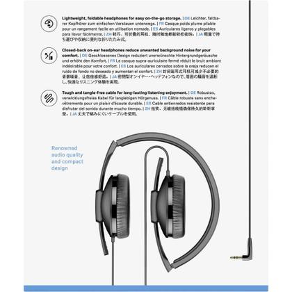 Imagem de Fone de Ouvido Sennheiser HD100 com fio (Preto)