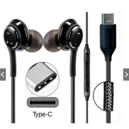 Imagem de Fone De Ouvido Tipo C Cabo Resistente Compatível Samsung Galaxy M15,A15,A36,M54,A55,S21,S22,S23,S24