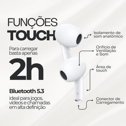 Imagem de Fone De Ouvido TWS Bluetooth 5.3 Sem Fio Com Microfone Integrado, Cancelamento De Ruído, Compatibilidade Universal, Ideal Para Academia E Trabal