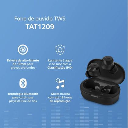 Imagem de Fone De Ouvido Tws Bluetooth C/ Microfone - Tat1209Bk