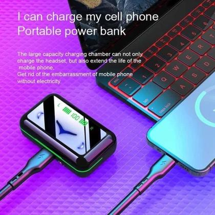 Imagem de Fone De Ouvido Via Bluetooth Tws E10 A Prova Dágua Cor Preto
