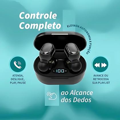 Imagem de Fone de Ouvidos Sem Fio Bluetooth Tws Pró Rosa p/ Todos Os Celulares Com Cancelamento de Ruido